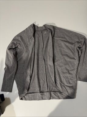 LOFT woman Lightweight Gray Open-Front Shirt Jacket